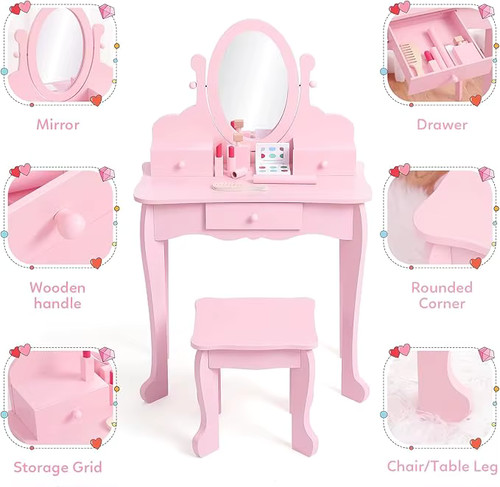 Kids vanity set with - vanity,