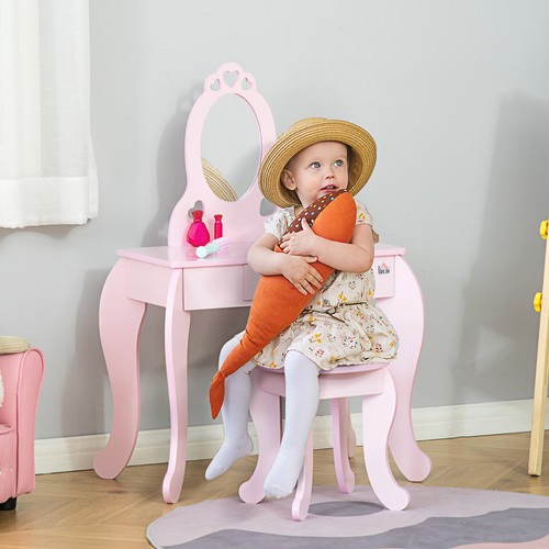 Kids vanity table stool - table,