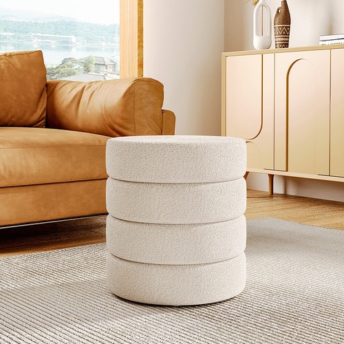 Teddy plush footrest fleece - teddy,
