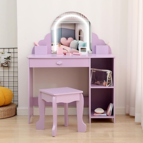 Lighted girl vanity set - vanity,