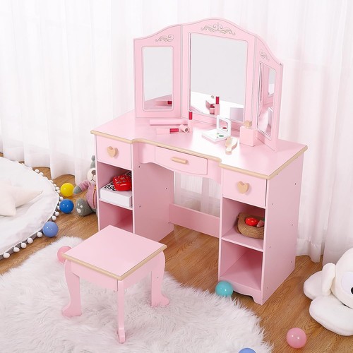 Kids vanity table stool tri - kids,