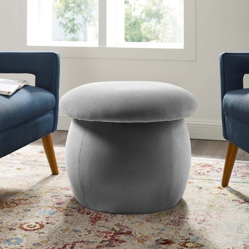 Velvet padded pouffe stool - velvet,