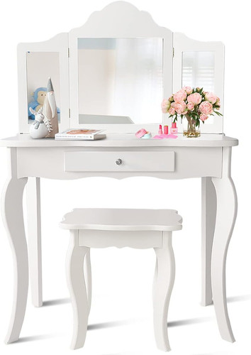 Kids wooden vanity table and - vanity,