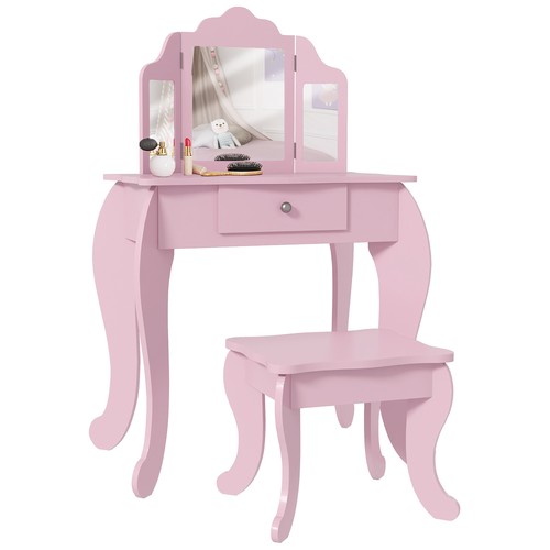 Homcom kids vanity table and - vanity,