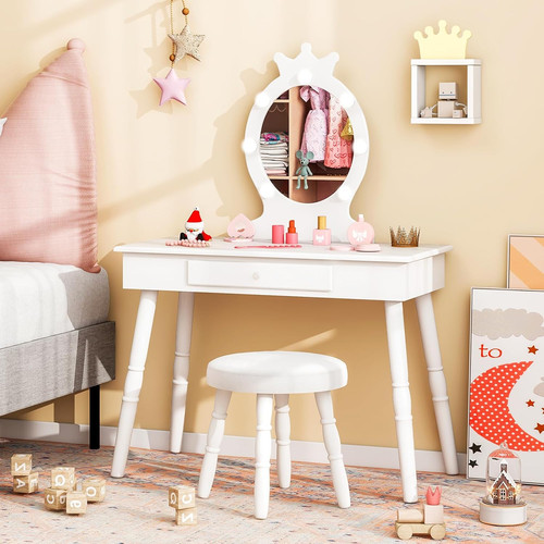 Kids vanity set with mirror - vanity,