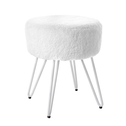 Small fluffy makeup chair - fluffy,