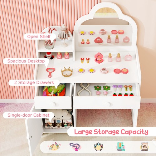 Kids vanity set with - kids, stool