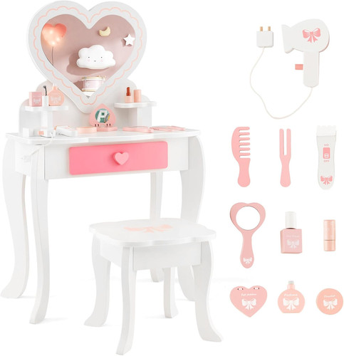 Kids vanity table and stool - stool,, 2