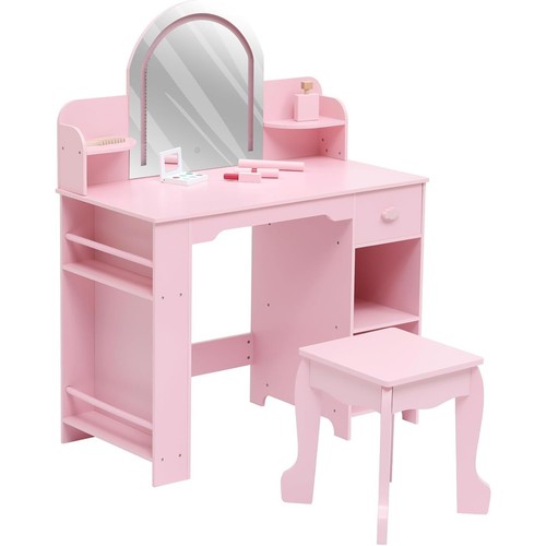 Kids vanity table - vanity, stool