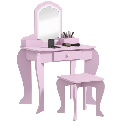 Zonekiz kids pink vanity table - pink,