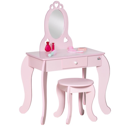 Homcom kids vanity table - homcom, &